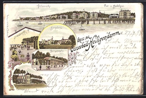 Lithographie heiligendamm - lithographie,