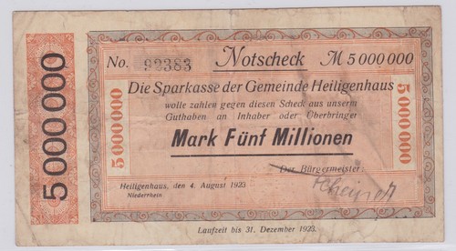 Millionen mark banknote - 5,