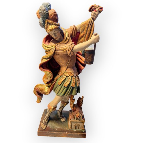 Große heiligenfigur holz - holz, st