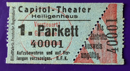 Eintrittskarte ticket vor 1945 - eintrittskarte,
