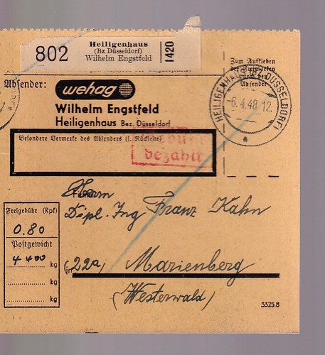 Gebühr bezahlt pak - gebühr, /